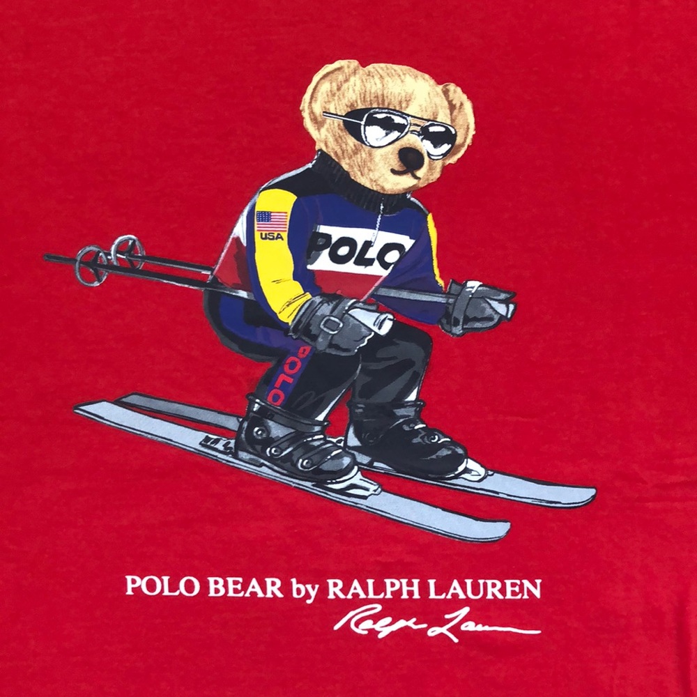 POLO RALPH LAUREN TEE / BEAR SKI (M) 🍂